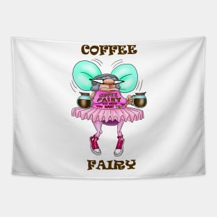 Funny Spectickles Coffee Fairy Cartoon Humor Tapestry