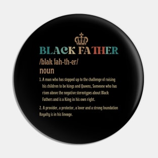 Father's Day Black Father Noun Definition African American Pin