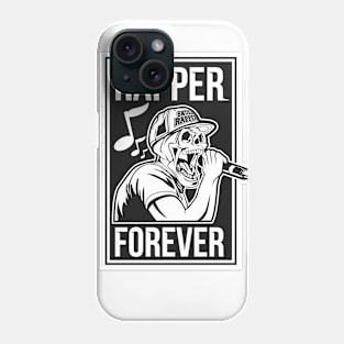 SKULL RAPPER black and white Phone Case