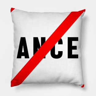 No To Cancer - Red Circle Sign Pillow