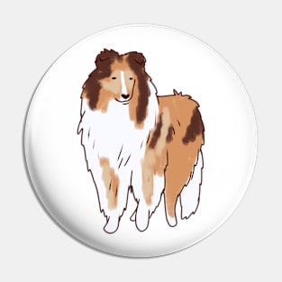 Collie rough illustration Pin