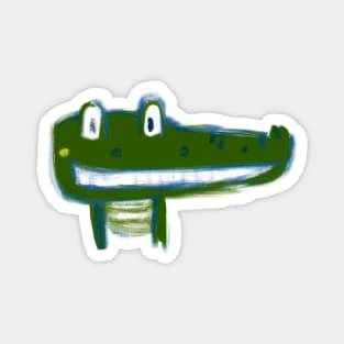 Cute Crocodile Drawing Magnet