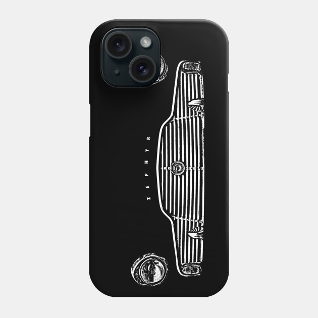 Zephyr Mk II 1960s classic car mimimal grille Phone Case by soitwouldseem