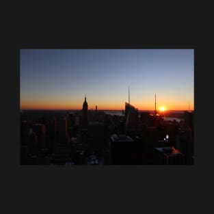 Downtown New York City Skyscrapers during Sunset in Winter T-Shirt