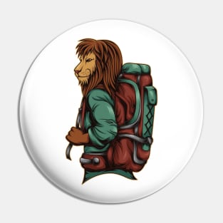 Backpacker Lion Pin