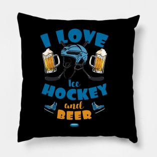 I love ice hockey and Beer Pillow