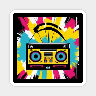 80s Music Vintage Retro Boombox Magnet