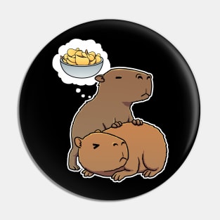 Capybara hungry for Potato Chips Pin