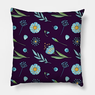 Botanical Floral Seamless pattern 25 Pillow