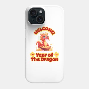 Welcome! Year of the Dragon: Playful Chinese Dragon in Treasured Colors Phone Case