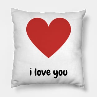 I love you heart shaped design - perfect gift for valentine's day Pillow