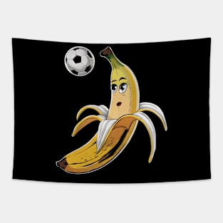 Banana hit soccer! Summer vibes Tapestry