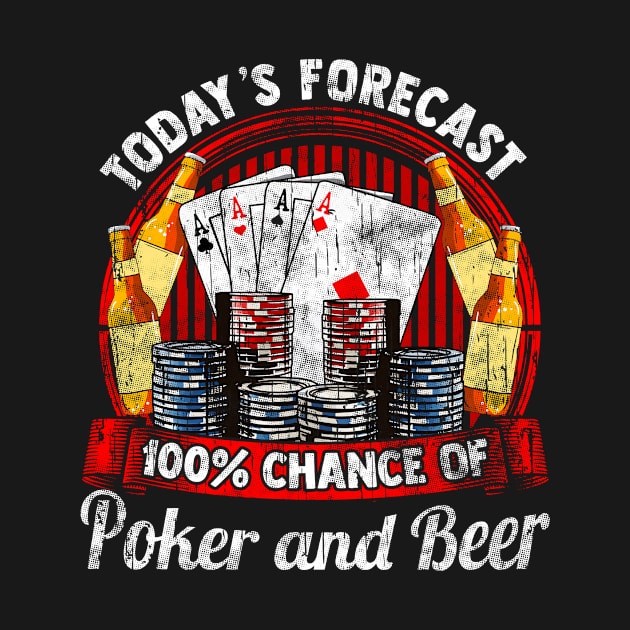 Poker Shirt for Men Funny Poker Player Gift Poker and Beer by Dr_Squirrel