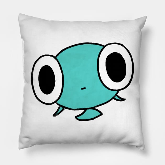 Big eye fish Pillow by Oranges