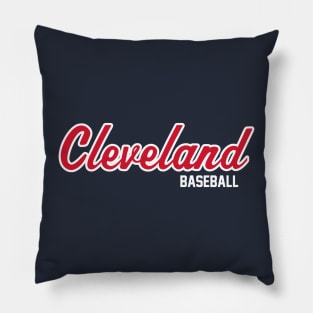 Cleveland Baseball Script Pillow