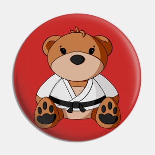 Martial Arts Teddy Bear Pin