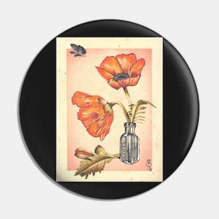 loose poppies in poison jar Pin