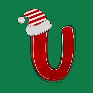 Letter U - Christmas Letter T-Shirt