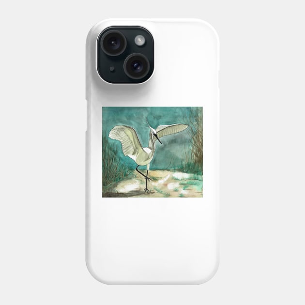 Egret Phone Case by HandLu