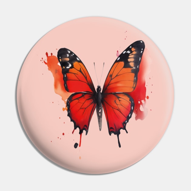 orange watercolor butterfly Pin by WoodShop93