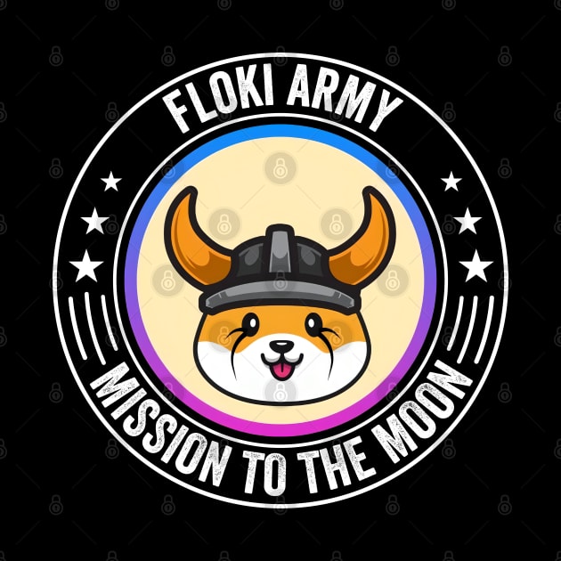 Vintage Floki Inu Coin Floki Army To The Moon Crypto Token Cryptocurrency Wallet Birthday Gift For Men Women Kids by Thingking About