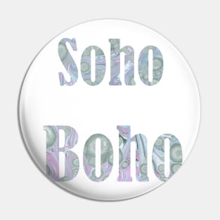 Marbled Paper Abstract : Boho Soho Pin