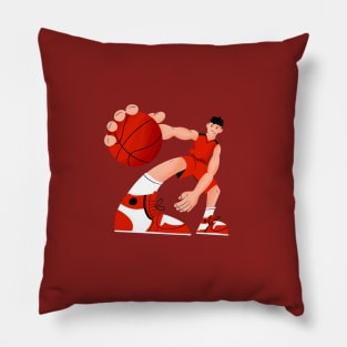 Basketball cool punk vintage sport art Pillow