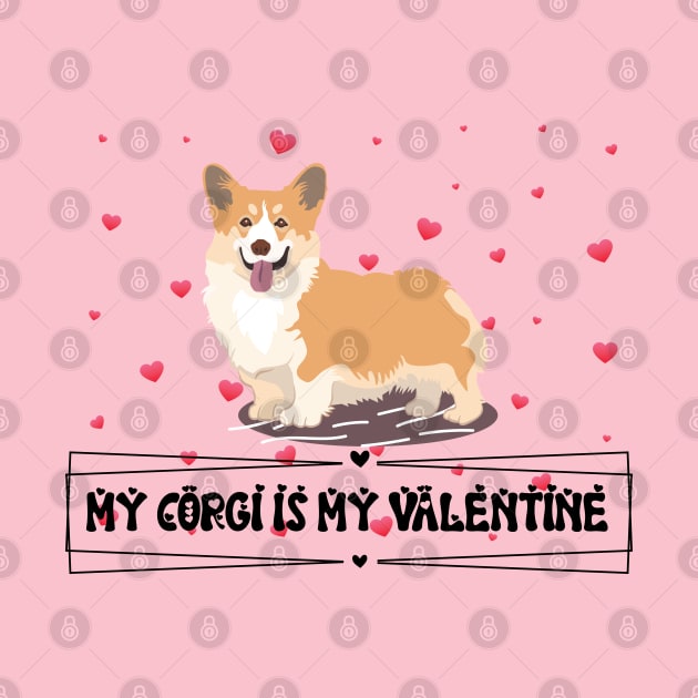 cute corgi valentine lover by Duodesign