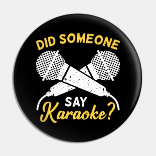 Karaoke Bar Party Singing Singer Gift Pin