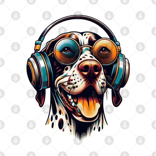 Pointer Smiling DJ with Headphones and Sunglasses by ArtRUs