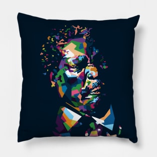 Abstract geometric king of blues in WPAP Pillow