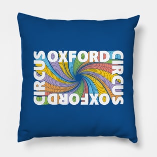 Funky retro Oxford Circus Pillow