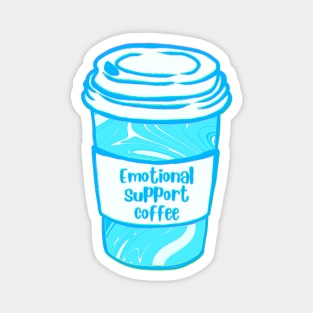 Blue Emotional Support Coffee Magnet