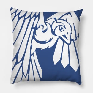 White Raven Pillow