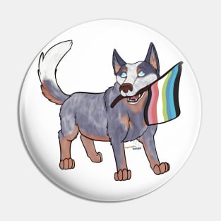 Pride Doggos: Queer Queensland Heeler Pin