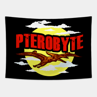 Funny Pterobyte Pterodactyl Dinosaur Flying Dino Tapestry