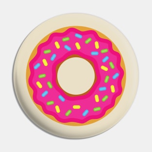 Sprinkles over pink donut icing Pin