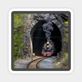 Steam Locomotive leaving a tunnel Magnet