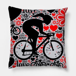 valentine cycling 2024 Pillow