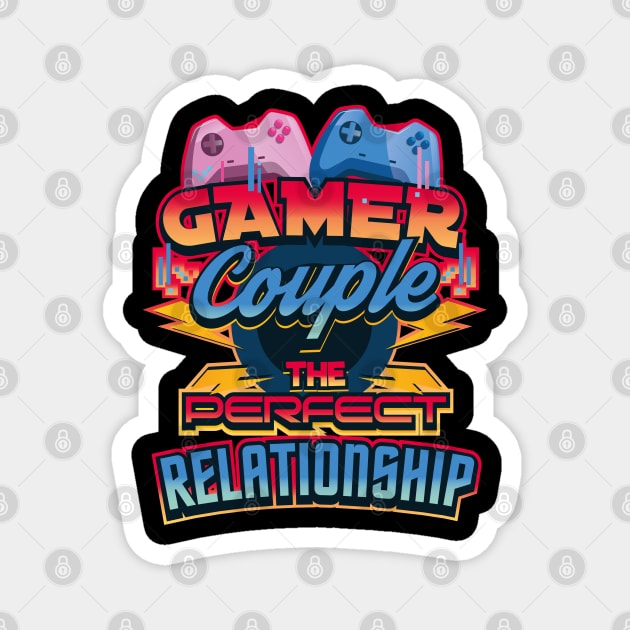 Gamer Couple The Perfect Relationship V-Da Magnet by creative