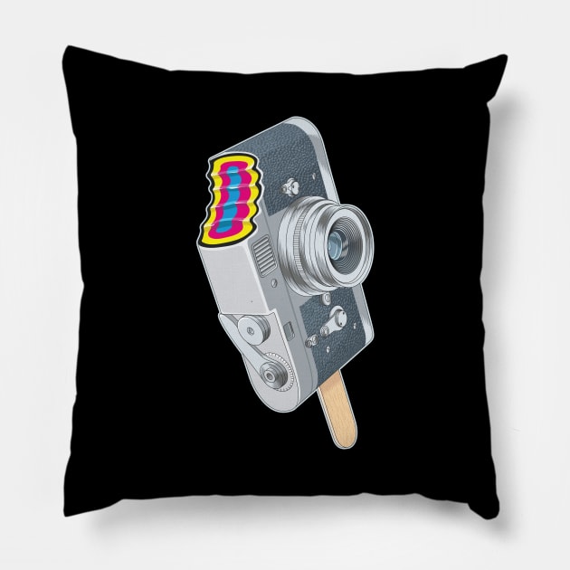 Camera Pop CMYK Pillow by zomboy