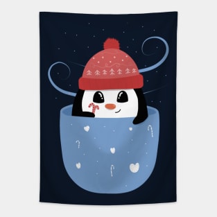 Cute Baby Penguin in Pocket Tapestry