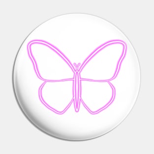 Pink butterfly neon Pin