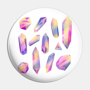 Iridescent crystals Pin