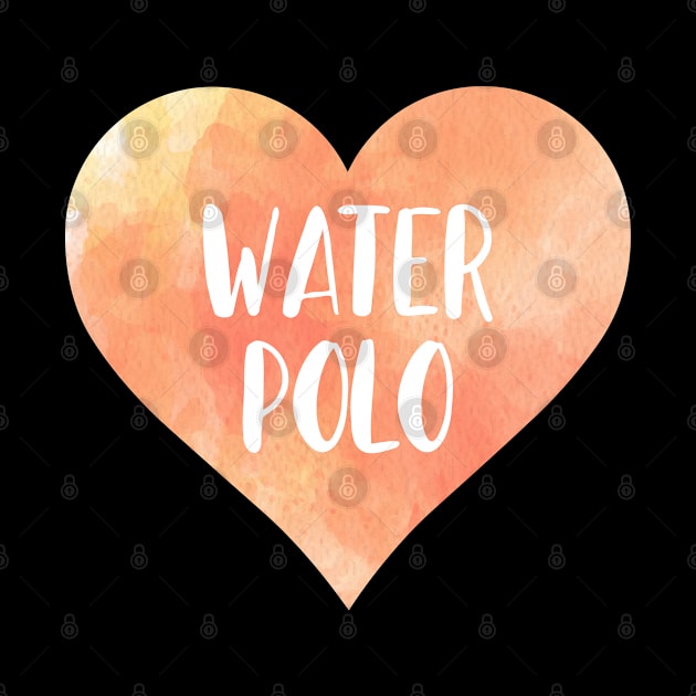 Water polo love heart. Perfect present for mother dad friend him or her by SerenityByAlex