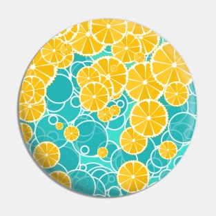 Oranges and bubbles Pin