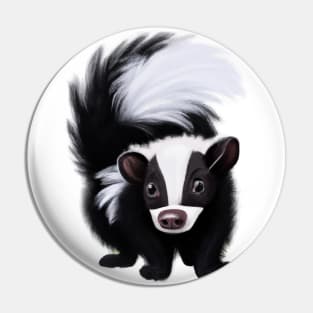 Cute Skunk Drawing Pin