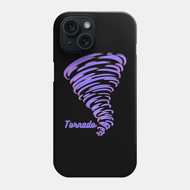 Purple tornado Phone Case by kamonnakrob