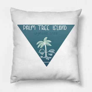 Palm Tree Island Wrightsville Beach Pillow