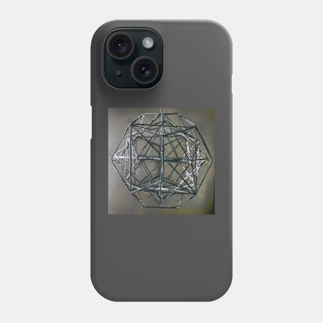 Gmtrx Seni Lawal Geometron Nested Platonic solids Phone Case by Seni Lawal